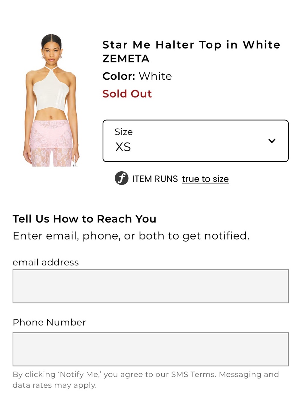 Zemeta Star Me Halter Top in White